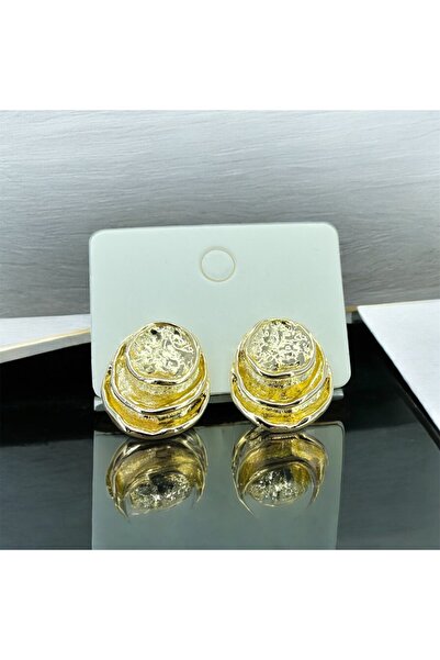 Candy Aurora Gold Round Layered Earrings