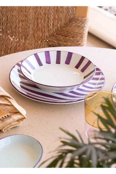 The Mia Joy Dinner Plate Set of 6 Purple 20 cm