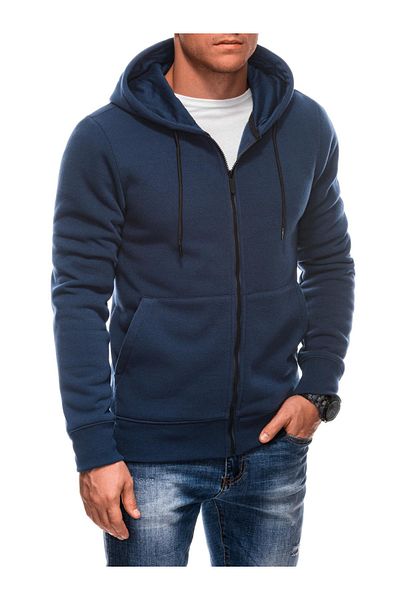 Edoti Men's zip-up hoodie BASIC EM-SSBZ-0101 Navy