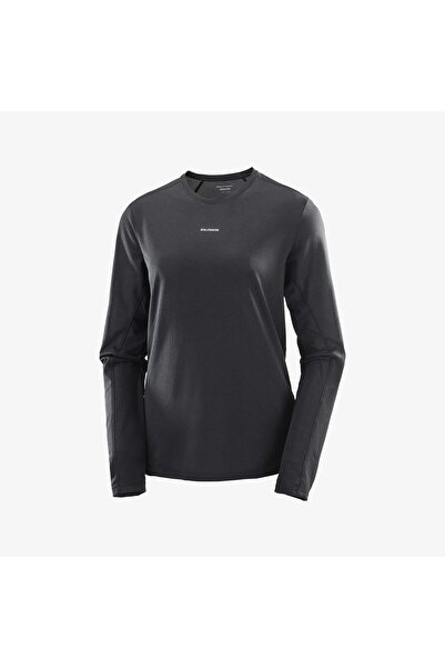 Salomon SHAKEout CORE LS Kadın Koşu Tişört Deep Black LC2426100