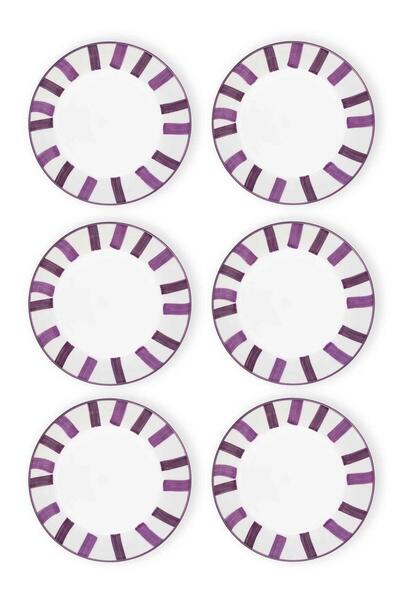 The Mia Joy Dinner Plate Set of 6 Purple 20 cm