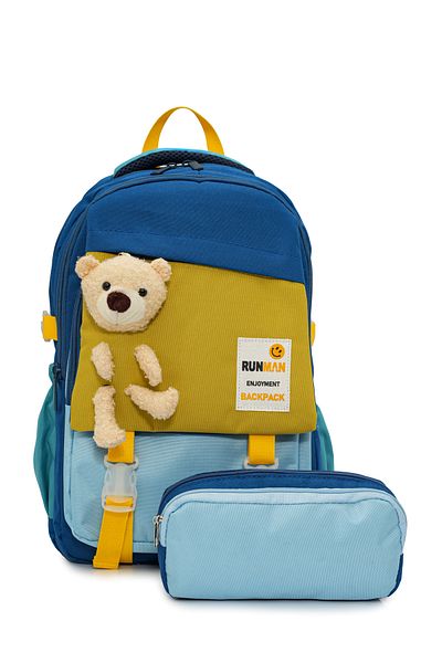 eBavul Plush Teddy Bear Detailed Girl's Primary School Bag Set