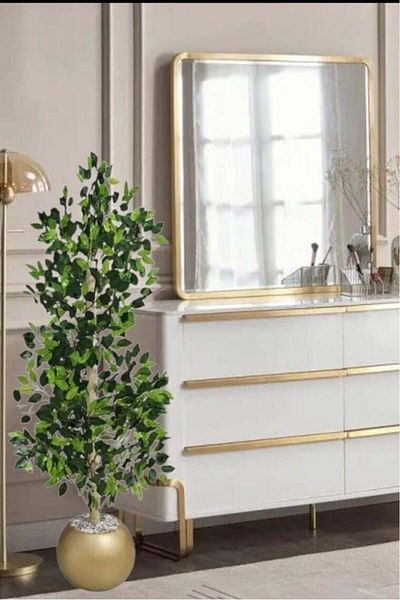 BYT ALRWASM FOR TRADE Khalidiya Lemon Tree with Golden Pot 130cm