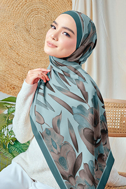 hijabchi Μεταξωτό σάλι Bursa - Σειρά Night Sparkle - Νέα Συλλογή - Μέντα