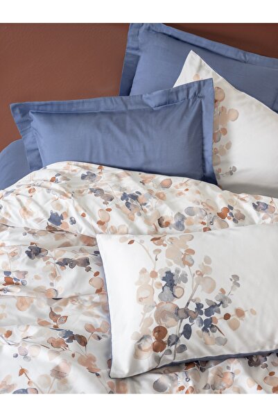 Cotton Box Σετ Παπλωματοθήκης Διπλό Σατέν Nebulae Indigo