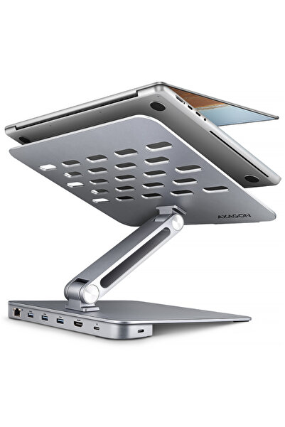 Axagon Stand HMC-STND cu HUB USB pentru laptop de 16'' (Argintiu)