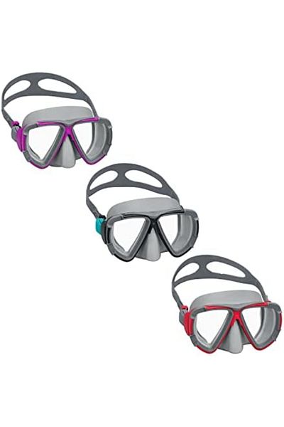 BESTWAY Adult Swim Goggles | Swimming Goggles with Nose Cover, Wide View, UV Protection, No Leakage,