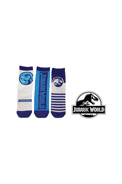 JURASSIC WORLD Set of 3 pairs of children's socks, multicolor, Jurassic World