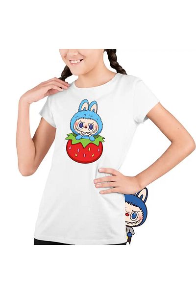 OEM Labubu Strawberry Kids Girls T-Shirt