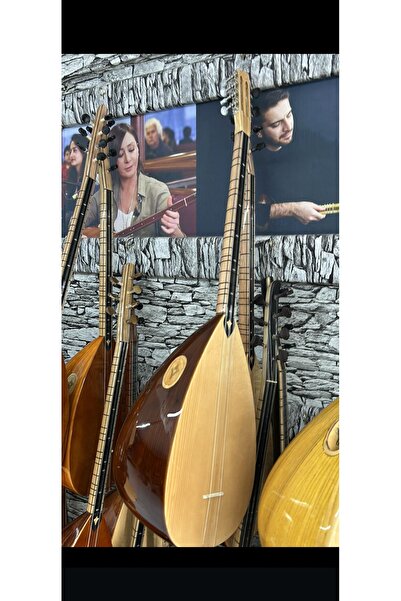 YILMAZ MÜZİK EVİ Kısa sap gitar burgulu prefesyonel siyah klevyeli bağlama
