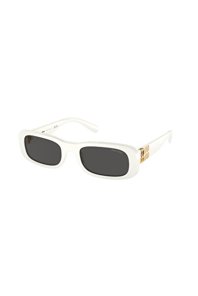Miu Miu Mu08Z142-5S053 Women's Sunglasses White Bone Frame Smoked Lens Uv400
