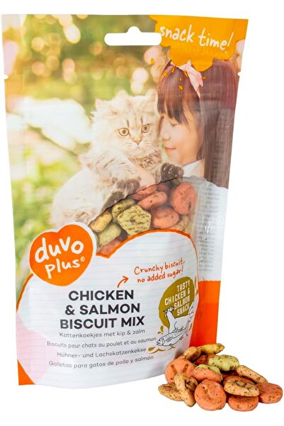 Duvo Plus ديوفو+ مزيج بسكويت الدجاج والسلمون للقطط ٥٠ جرام