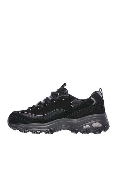 SKECHERS Women's sports shoes, D'LITES BIGGEST FAN 11930-BBK black, suede and -leather 37