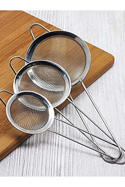 Carat Home مصفاة شاي فولاذية 3 مقاسات، مصفاة ثلاثية