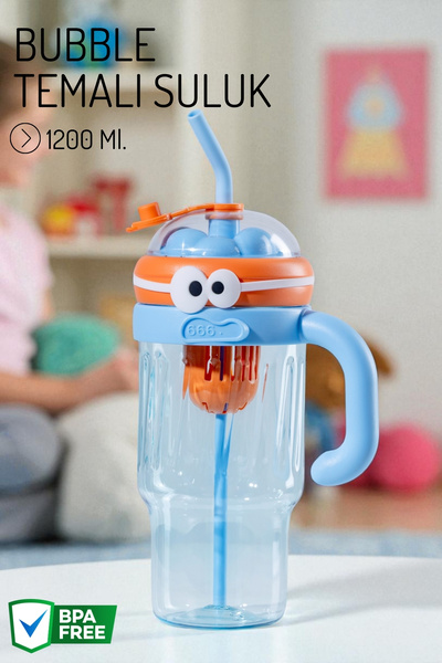 Nandy Home Bubble Model Pipetli ve Kulplu Suluk, Temizleyici ve Silikon Pipet...