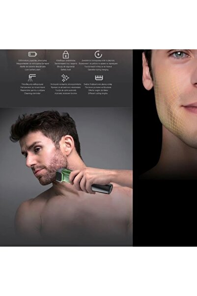 divendi-ro Aparat de ras, reîncărcabil cu afișaj LED, 20 de niveluri, 14x6,5 x23 cm, gri/albastru