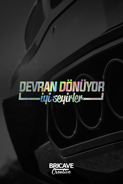 Bricave Devran Dönüyor, İyi Seyirler Yazı JDM Araba-Motosiklet Cam Etiket Sti...