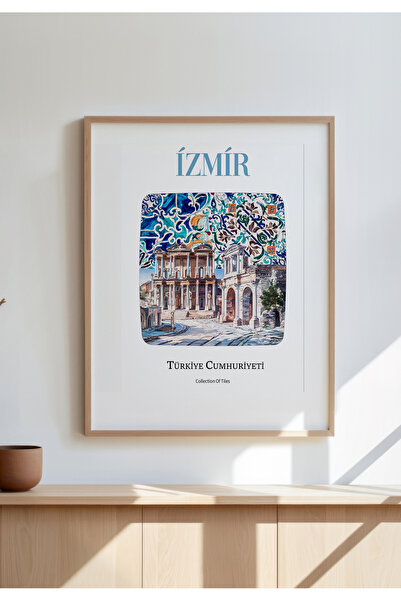 POSTER İZMİR EFES ANTİK KENT v2 Temalı Çini Görünümlü Çerçevesiz