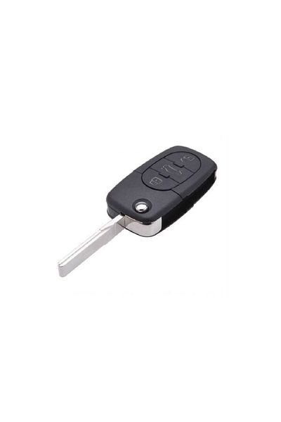 motor starter Car key case, compatible with Audi A2 A3 A4 B5 A4 B6 A6 C5 TT, 3 buttons, foldable, black