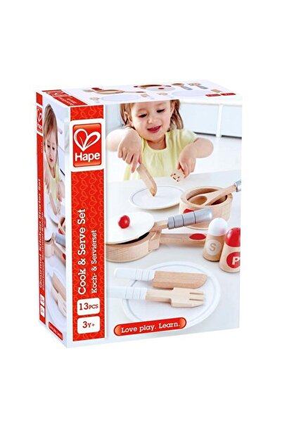 Hape Комплект за игра - Комплект за готвене и сервиране