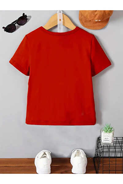 Styli Boys Red Graphic Monster Truck T-Shirt