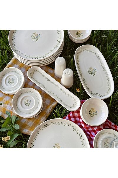 Meri Ev Gereçleri Arboles Breakfast Set 6 People 28 Pieces