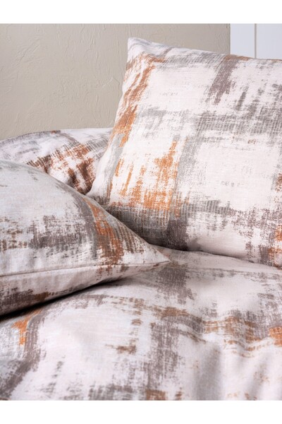 Cotton Box Flannel Single Duvet Cover Set Farida Brown