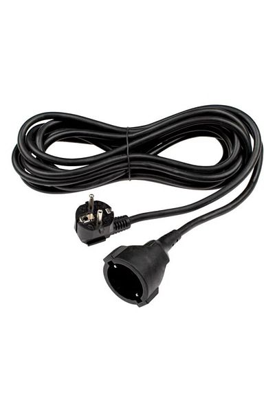 divendi-ro Extension cord, child-proof cable, 3680W, length 5m, black