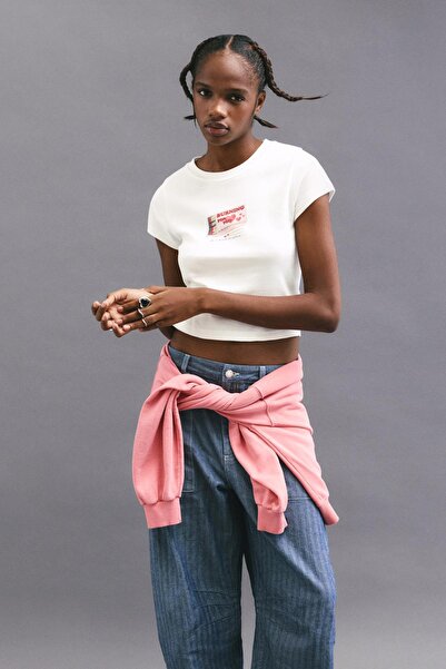 Pull & Bear Kibrit kutusu grafik baskılı t-shirt