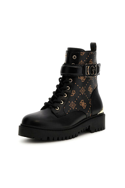Guess Kadın Oranda2 Monogram Desenli Toka Detaylı Bot - Siyah