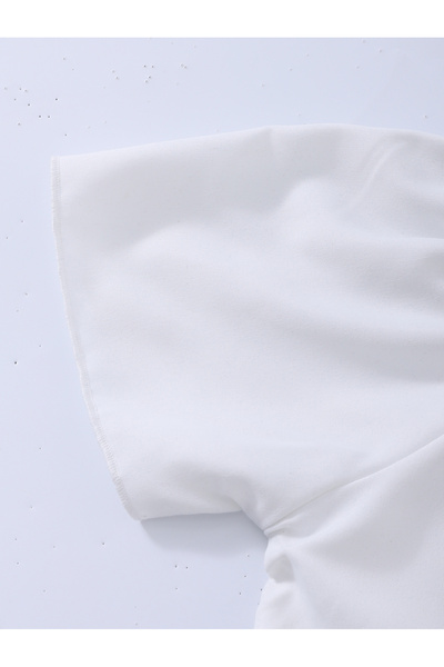 Styli Girls Square Neck Top and Lace Detail Flared Jeans