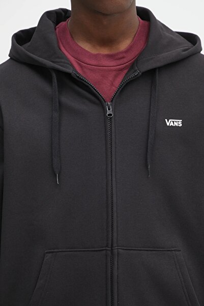 Vans Left Chest Fz Po Erkek Siyah Sweatshirt Vn000r9zblk1
