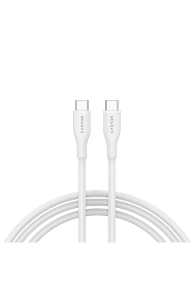 CANYON CNS-CC60SC10W Data Cable, 60 W, USB Type-C, 1 m (White)