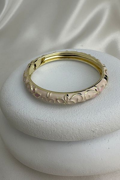 Modex Special Series Enamel Clover Pattern Handcuff Bracelet (Inner Diameter: 6cm)