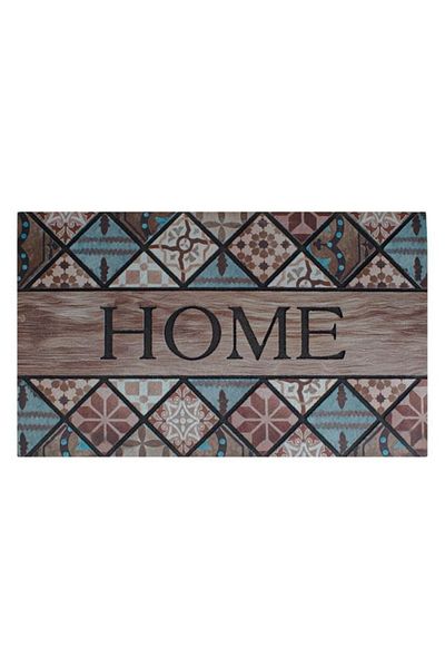 divendi-ro Entrance mat made of rubber with textile surface, 75x45 cm, beige