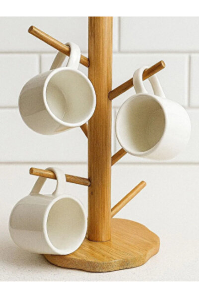 Genel Markalar Bambu Fincan Rafı, Bambu Bardaklık (35CM)