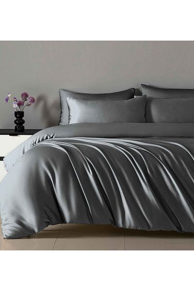 CHIRASO CHIRASO Bedding Set, Shiny SATIN, ELASTIC Sheet 180x200cm, Duvet Cover 200x230cm, 2 Pillowcases