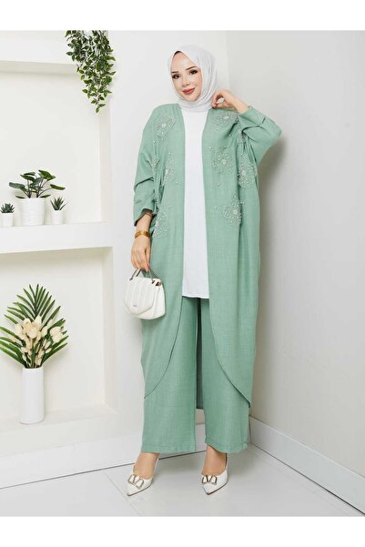 SHİROSA Σετ κιμονό με λουλούδια και χάντρες