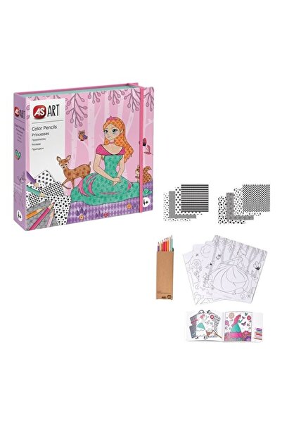 divendi-ro Set de colorat cu creioane de colorat, Prințese, 20 buc