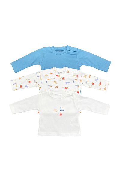 Tiffany Baby Boy Traffic Rider Theme 3-Piece Sweat Set Blue 50096