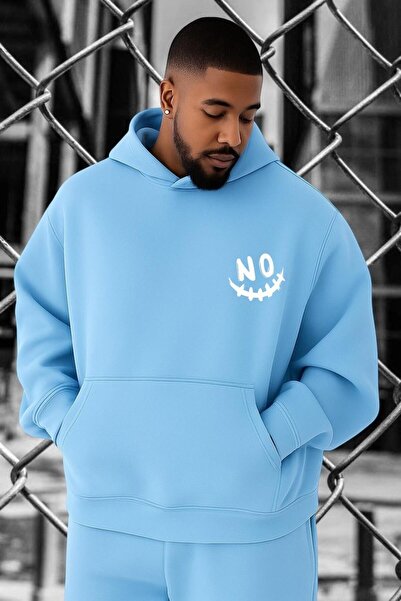 DM DOLCE MORE Hanorac cu fața zâmbitoare, fără imprimeu, mărime mare