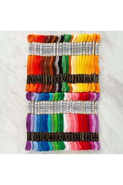balım hobi evi مولين 48 لون مختلف رقم: 8 مجموعة خيوط التطريز