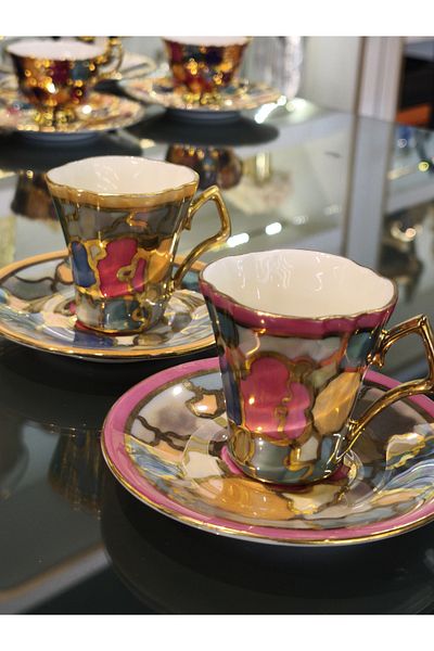 P&ORA PREMIUM KITCHEN PRODUCTS P&Ora Eldekor 2 Persons Cup Set Colorful 1