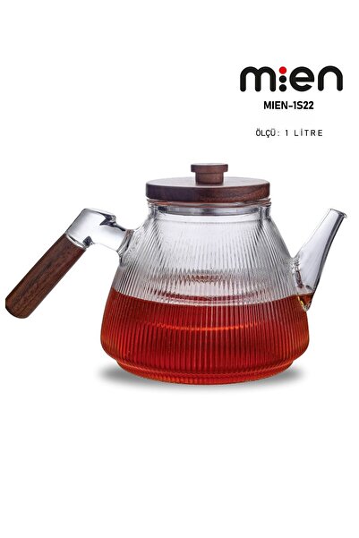 MİEN Borosilikat Cam 1 Litre Demlik