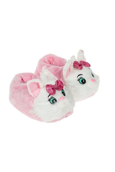 divendi-ro Women's slippers, 3D cat model, polyester, 36-37, pink/white