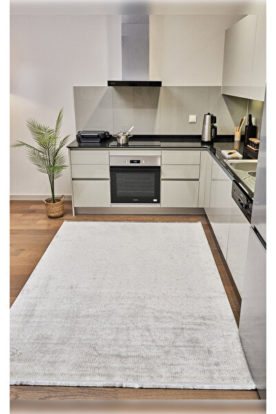 Apex Halı Riena 1181 Gri Yumuşak Dokulu Hav Toz Vermez Kaydırmaz Tabanlı Yıka...