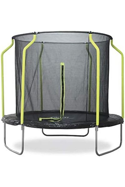 PLUM Trampoline Unisex Children Wave 240 cm with Hutch, Black and Yellow