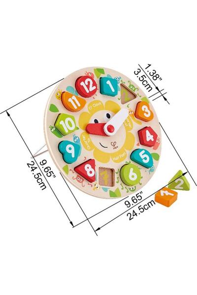 Hape Ceas din lemn - Chunky Clock