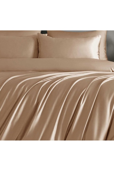CHIRASO Set Lenjerie CHIRASO, SATIN Lucios, Cearceaf ELASTIC180x200cm, Husă Pilotă 200x230cm, 2 Fețe Pernă