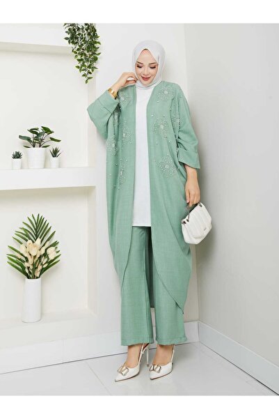 SHİROSA Σετ κιμονό με λουλούδια και χάντρες